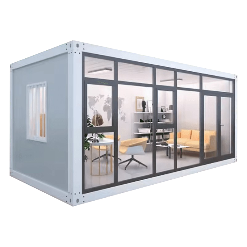 Vonkajšie jednovrstvové presklené predĺženie miestnosti prefabrikovaný kontajnerový dom