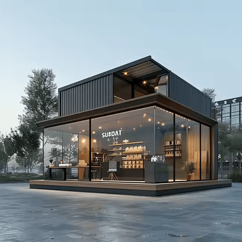 Prefabrikovaný kontajnerový dom pre obchody