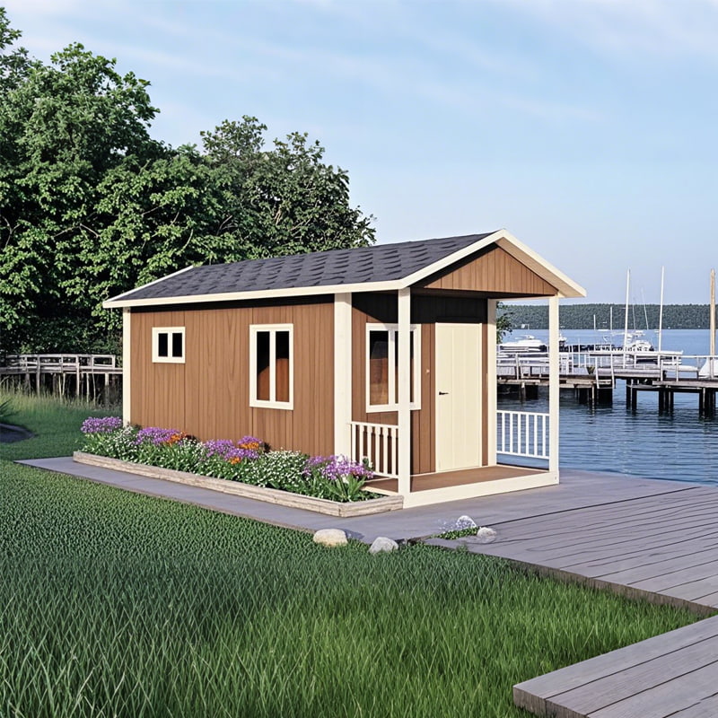 Odnímateľný kontajnerový dom so šikmou strechou